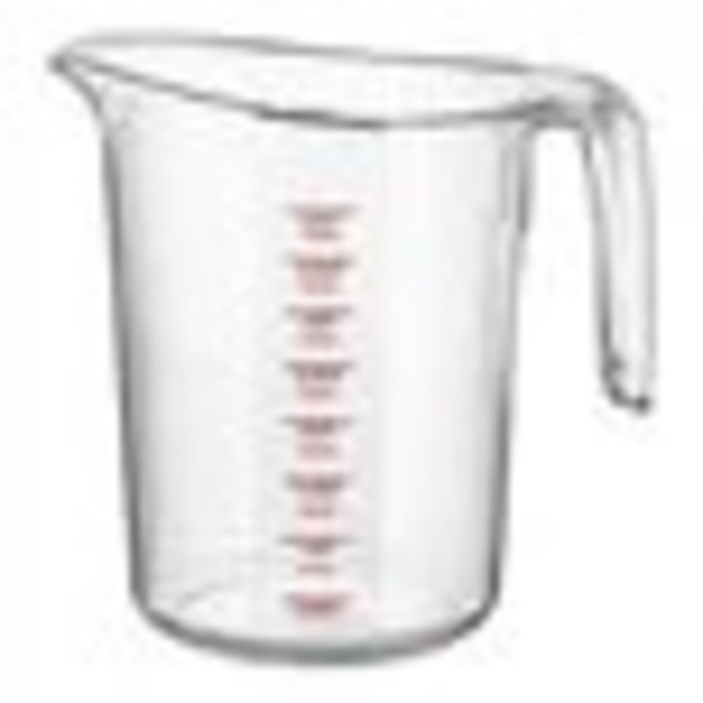 Clear Plastic Measuring Cup 1000ml with Red Markings